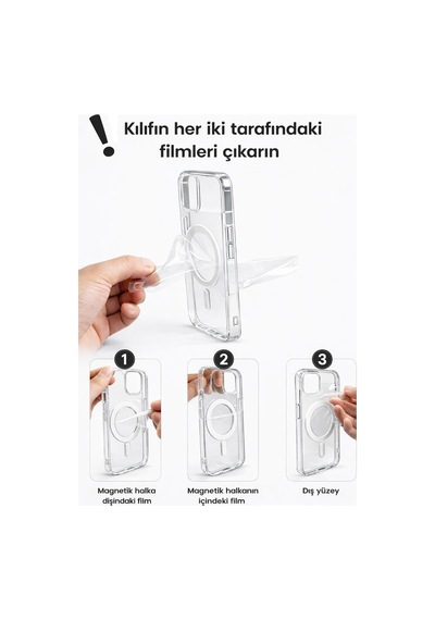 Huawei Mate 60 Uyumlu Kamera Korumalı Magsafe Wireless Şarj Özellikli Lüks Şeffaf Silikon Telefon Kılıfı Şeffaf