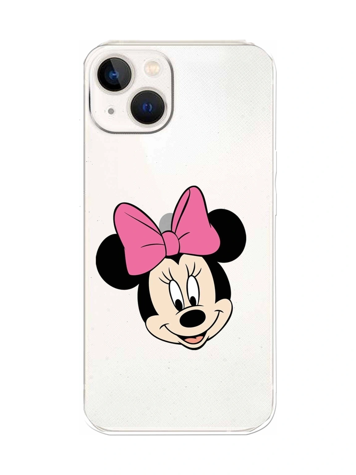 Apple Uyumlu iPhone 13 Kamera Korumalı Kapak Minnie Mouse Tasarımlışeffaf Kılıf Şeffaf