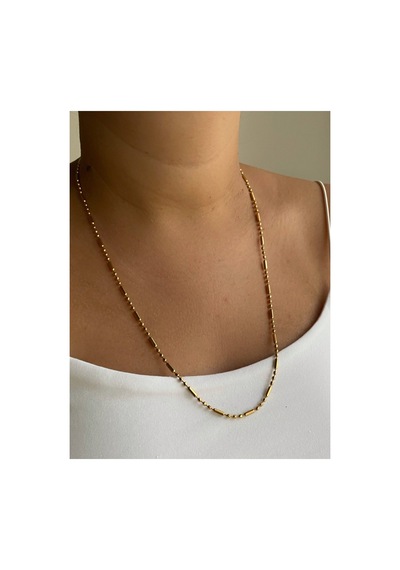 Çelik Gold Topçuk April Zincir Kolye 60 Cm -kararma Yapmaz- Altın