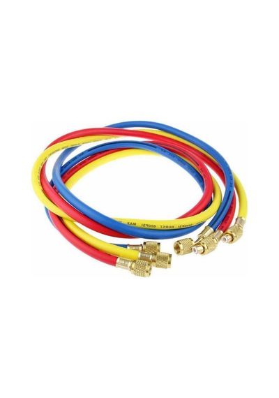 Gaz Şarj Hortumu R134-R22-R404 180Cm Gaz Doldurma Hortumu 3 Adet