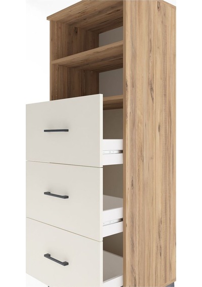 Hyperion Dolap 2 Raflı 3 Çekmeceli 60x44x163 Çam-aytaşı Çam