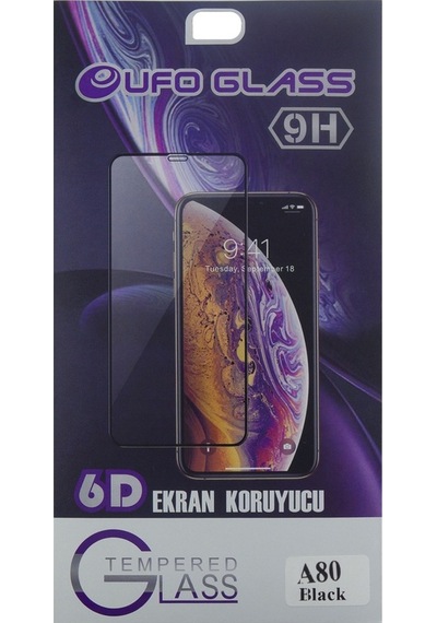 Samsung Uyumlu Galaxy A80 Için Ufo 0.3 Mm 6D Full Cam Koruyucu Siyah