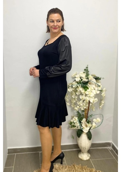 Mia Butik Kadın Siyah Queen Elbise Siyah