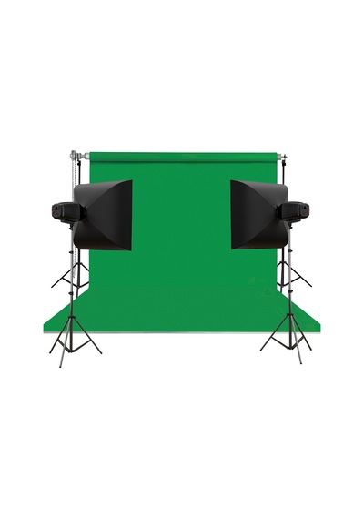 Hs Stüdyo Teknik 270x580cm Yeşil Taşınabilir Kumaş Fon Perdesi