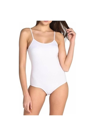 Tutku 148 Beyaz Ip Askılı Çıtçıtlı Body