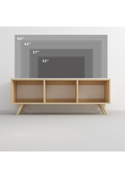 Tina Tv Sehpası 120 Cm Açık Meşe Renkli, Retro Tarz Ahşap Ayaklı Minimal Tv Sehpası Safir Tina Tv Sehpası 120 Cm Açık Meşe Renkli, Retro Tarz Ahşap Ayaklı Minimal Tv Sehpası Safir