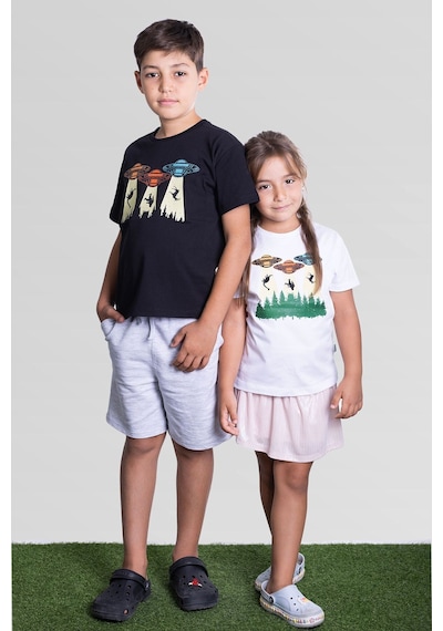 Little's World Space Machine Çocuk Tshirt Beyaz