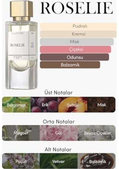 Roselie Edp Kadın Parfüm 50 Ml Kremsi-misk-pudramsı Şeftali, Beyaz Çiçek, Paçuli AÇIK PEMBE