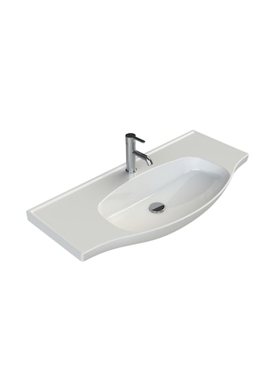 Turkuaz Seramik Cerastyle Lila 80 x 46 CM Etajer Uyumlu Lavabo