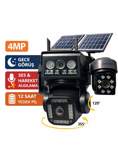 Esvision 4mp Ptz Wifi Güvenlik Kamerası Gece Görüşlü Ses Ve Görüntü Kaydı Hareket Bildirimi