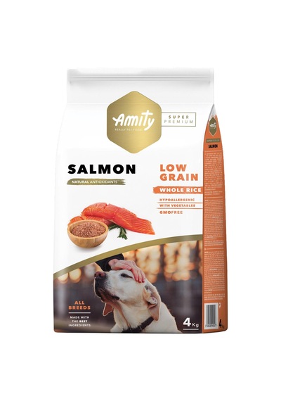 Amity Super Premium Az Tahıllı Somonlu Yetişkin Köpek Maması 4 KG Amity Super Premium Az Tahıllı Somonlu Yetişkin Köpek Maması 4 KG