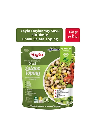 Yayla Haşlanmış Suyu Süzülmüş Chialı Salata 12 x 150 G