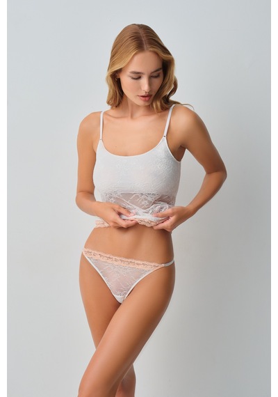 Suwen Monica Dantelli G-string Külot Wsl10210089036 Ekru