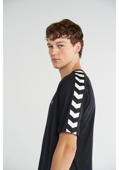 Hummel Archive S/s 912209-2001 Siyah Erkek T-shirt Siyah
