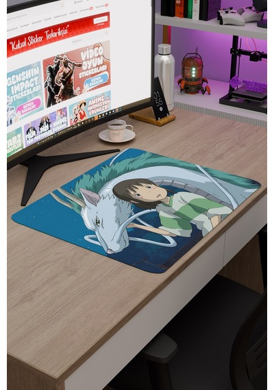Spirited Away Kaymaz Dikişli Kauçuk Oyuncu Mousepad V3 - 48x40 Xl Gaming Mouse Pad Fare Altlığı