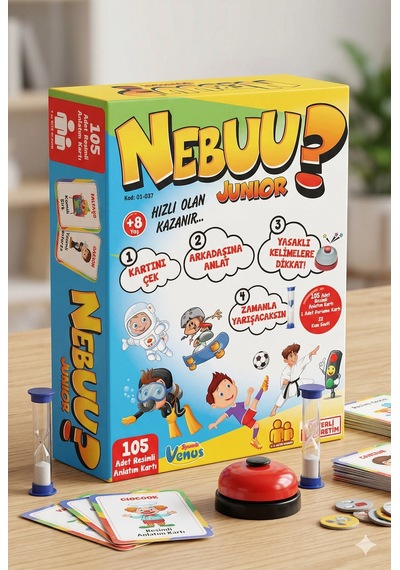 Nebuu Junior Yasaklı Kelime Anlatma Oyunu - 105 Kartlı Eğitici Aile