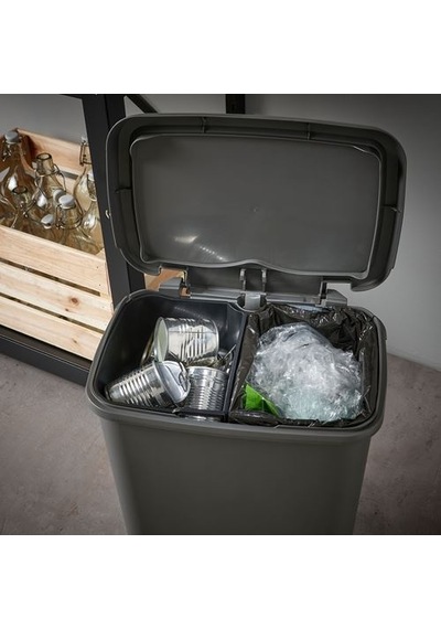 Ikea Knöckla Çöp Kutusu, Koyu Gri, 25 Lt