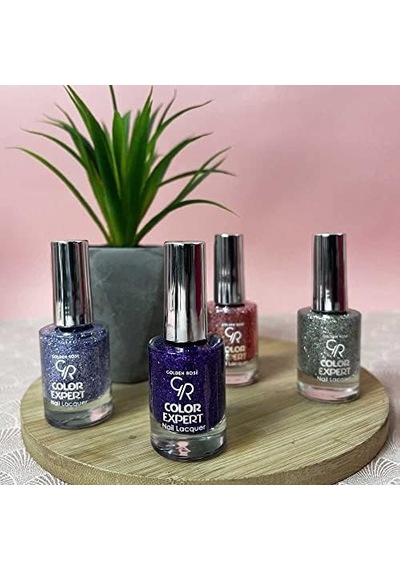 Expert Nail Lacquer Glitter No: 607 - Geniş Fırçalı Işıltılı Oje 10.2 Ml