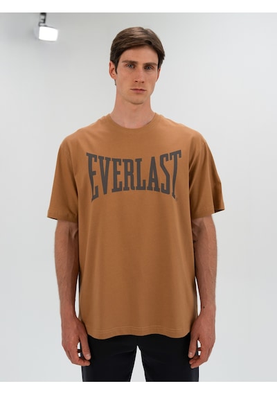 Everlast Ever Classics Comfort Logo Koyu Bej Erkek Tişört Bej