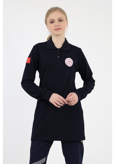 112 Yakalı Tshirt Tunik - Lacivert-7176 Lacivert