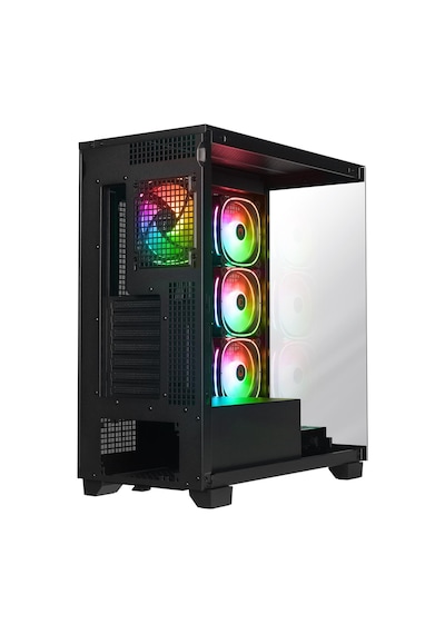 Rampage Hydra V1 Black Type-C Argb Fan + Hub E-ATX Exclusive Gaming Kasa