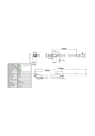 Keskinler Skd-24v-500mm-6000n ,24vdc 6000nm 4mm/sn 500mm Aktüatör