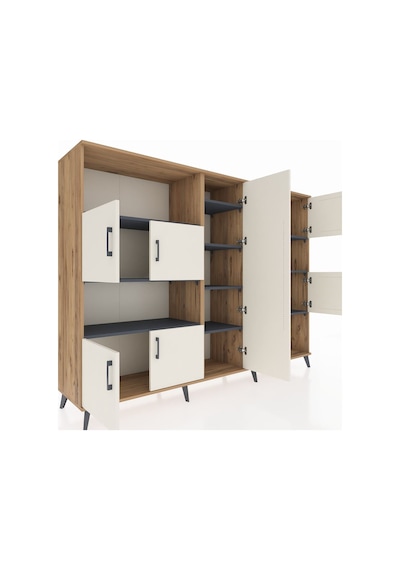 Hyperion Dolap 10 Raflı 9 Kapaklı 220x44x163 Çam-aytaşı/antrasit Çam-aytaşı/antrasit Hyperion Dolap 10 Raflı 9 Kapaklı 220x44x163 Çam-aytaşı/antrasit Çam-aytaşı/antrasit