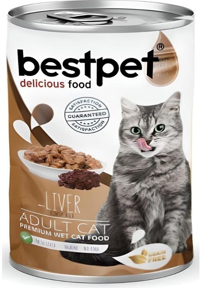 Bestpet Ciğerli Soslu Yetişkin Kedi Konservesi 400 Gr 6'lı Paket