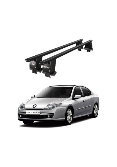 Royal Renault Laguna Iıı 2008 Ve Sonrası Uyumlu Siyah Kilitli Ara Atkı Port Bagaj Tavan Barı