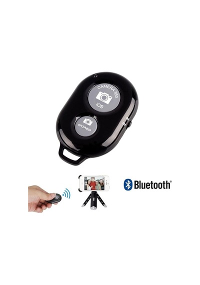 Bluetooth Uzaktan Kumanda Deklanşör Düğmesi Selfie Tıklama Ağırlığı Tüm Cihazlarla Uyumlu, Siyah Btctrol 22104334