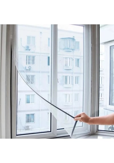 125 X 150 Cm Çift Kanat Sineklik Yapıştırma Bantlı Pencere Ve Kapıların Kapanmasını Engellemez