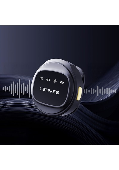 Lenyes Lm204-l Akıllı Gürültü Engelleyici Lightning Bağlantılı Kablosuz Yaka Mikrofonu Siyah