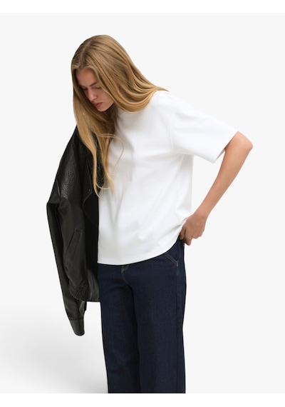 Only Onlsuperıor Ss Oneck Loosetop Jrs Noos Kadın Beyaz T-shirt - 15377604