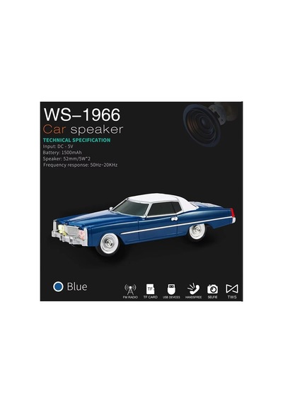 Nostaljik Araba Şeklinde Bluetooth Hoparlör Şarjlı Taşınabilir Sd Kart Usb Fm Radyolu Speaker
