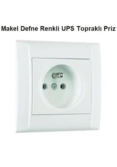 Makel Defne Renkli Ups Topraklı Priz Çerçevesiz