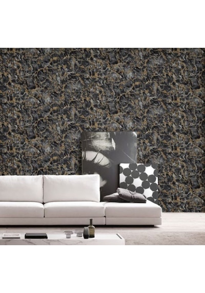 Adawall Roka 16m2 Duvar Kağıdı 23103 Serı Mermer Desen 3boyutlu Silinebilir Mavi - Gri