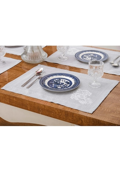 Lola Jakar Polyester Kumaş Bej Amerikan Servis 34x46 Cm Gri 4 Ad. 1382 Krem