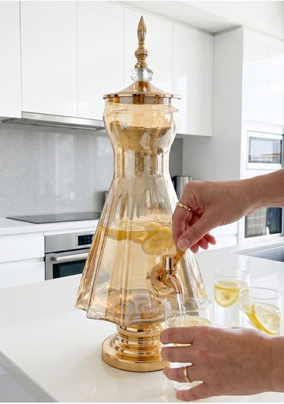 Cam Sebil - Yağlık, Şerbetlik, Sürahi - 6 Litre, 50 Cm-3