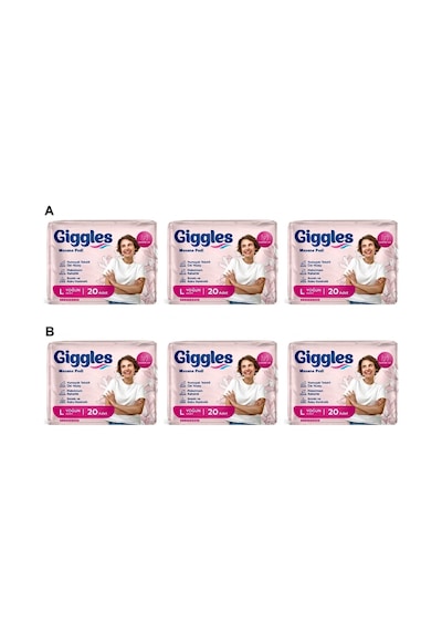 Giggles Kadın Mesane Pedi Large Bladder Pad 6x20 Paket 120 Adet L
