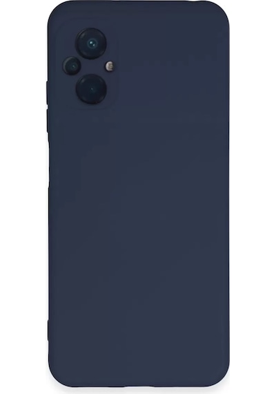 Newface Xiaomi Poco M5 Kılıf Nano İçi Kadife Silikon - Lacivert