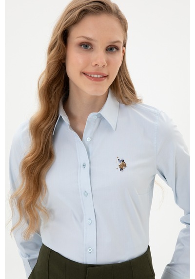 U.s. Polo Assn. Kadın Açık Mavi Gömlek Basic 50308038-vr003 Acık Mavı