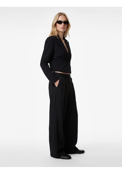 Koton Regular Fit Uzun Kollu Crop Blazer Ceket Siyah 6sak50056uw Siyah