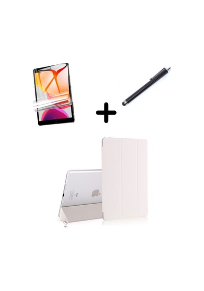 Apple Uyumlu iPad, 7. 8. 9. Nesil 10.2 Kılıf Set Pu Deri Smart Tablet Kilifi Ekran Koruyucu + Kalem