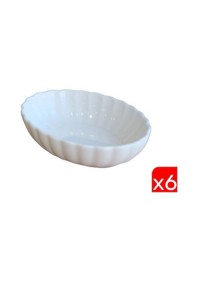 Kütahya Porselen Bone Luz Krem Oval Kayık 14,5x10x3,5cm 6 Lı Bnlzf15oks00 Çok Renkli