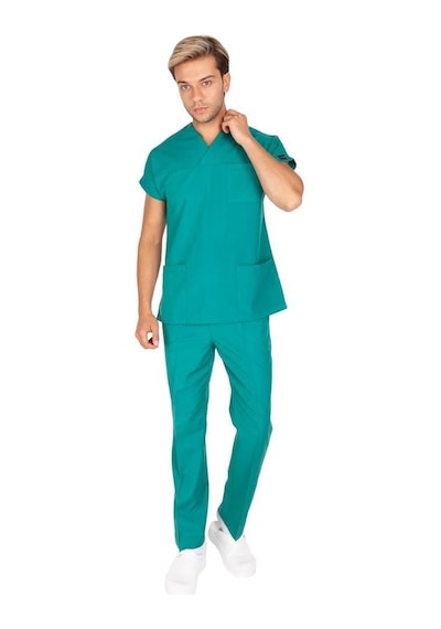 Erkek Doktor Hemşire Forması Scrubs Alpaka Kumaş Hastane Nöbet Ta (474547711)