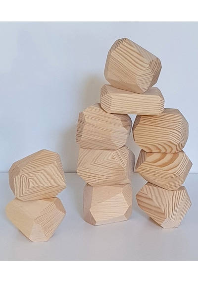 Tumi Ishi Ahşap Bloklar 10'lu Ham Boyasız Set Waldorf Denge ...