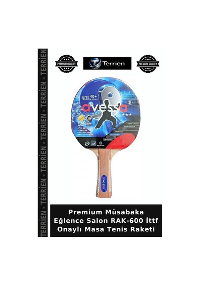 Premium Müsabaka Eğlence Salon Rak-600 İttf Onaylı Masa Tenis Raketi