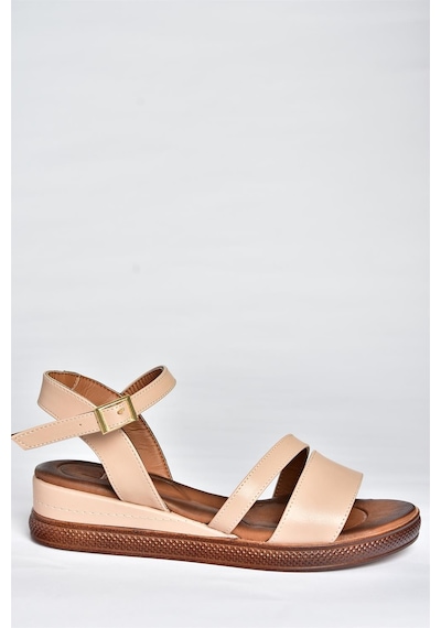 Fox Shoes P674300709 Ten Dolgu Topuklu Günlük Kadın Sandalet
