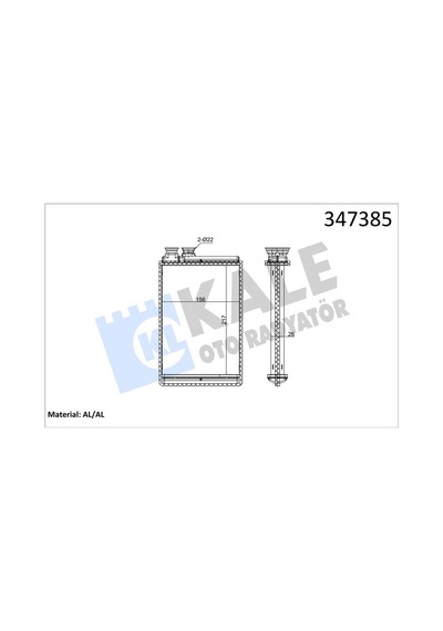 Kale 347385 Kalorifer Radyatörü - Citroen C4 2006-2013 1.6 Hdi Dizel 6448s7