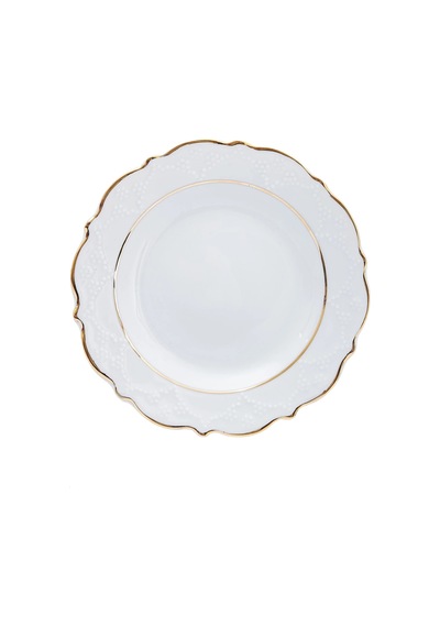 Porselen Tatlı Tabağı Porland Yaldızlı 16cm 6lı